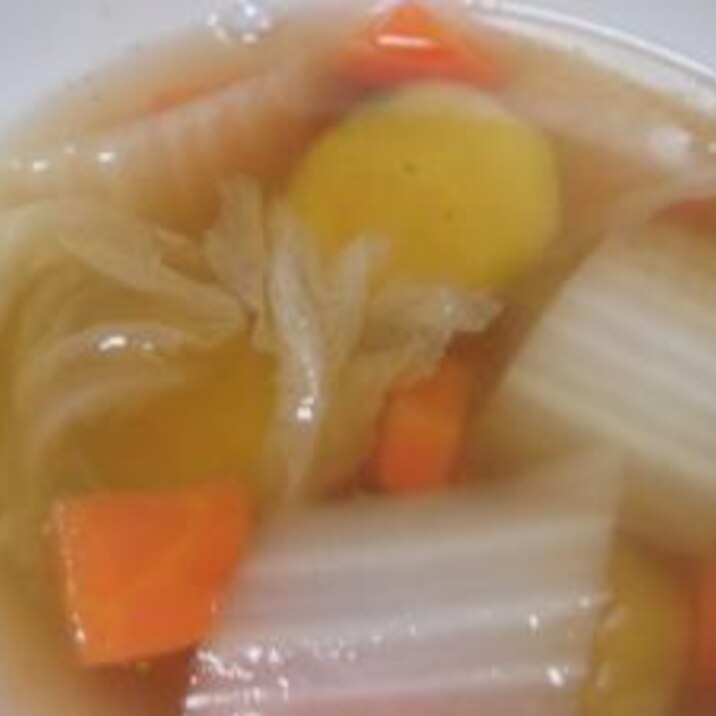 ほんのり甘口★さつまいもと白菜の和風スープ